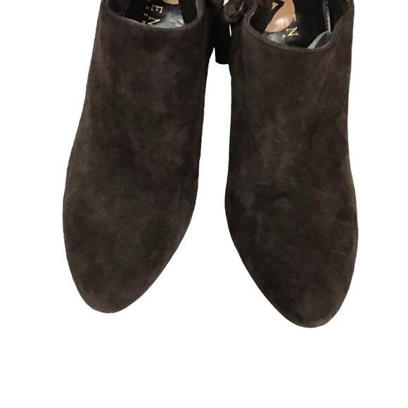 Lauren Ralph Lauren Janae Dark Brown Suede Nubuck Leather Ankle Boot Bootie sz 7 - Picture 4 of 9